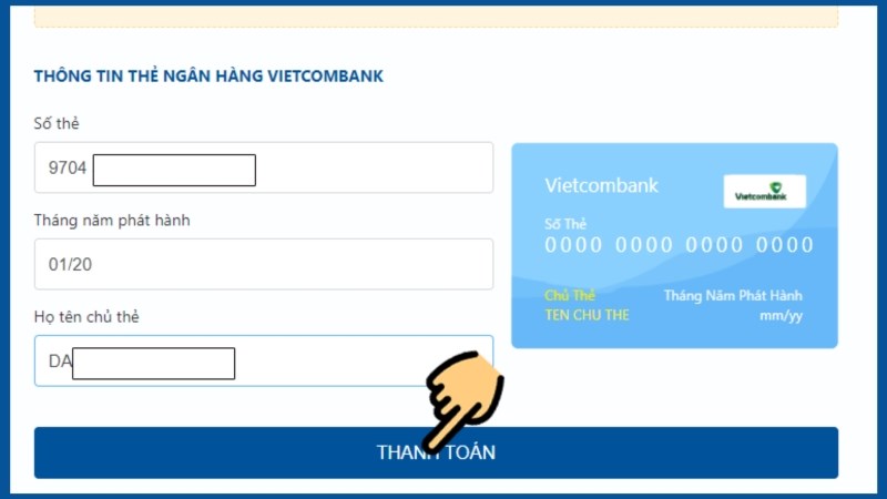 Thanh to&aacute;n khoản vay online tại ng&acirc;n h&agrave;ng Bản Việt tr&ecirc;n website thegioidiong.com (bước 4)