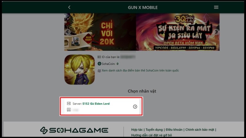 Bước 5:&nbsp;Chọn nh&acirc;n vật.