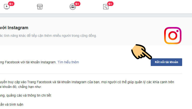 Chọn Kết nối t&agrave;i khoản