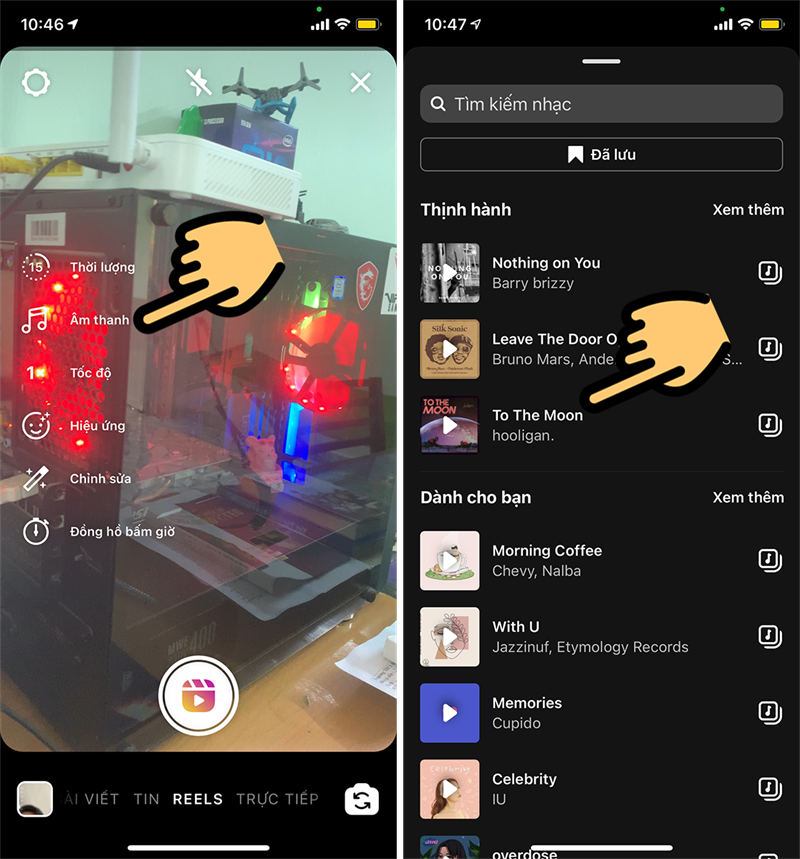  Để ch&egrave;n nhạc
