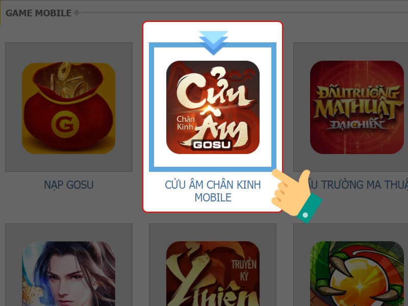 Chọn game Cửu Âm Chân Kinh