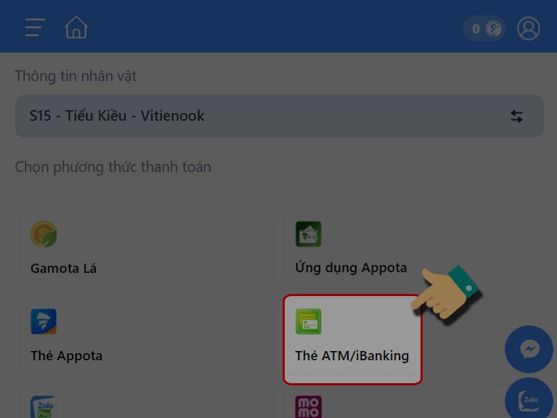 Chọn ATM