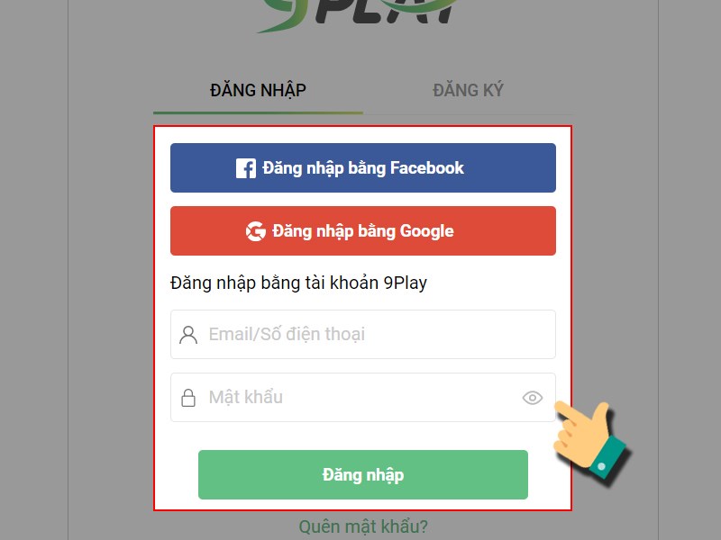 Đăng nhập tài khoản game