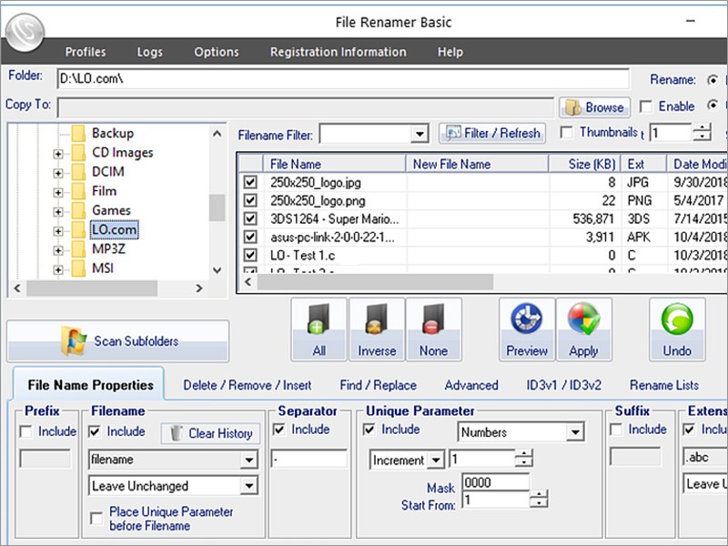 Phần mềm File Renamer Basic