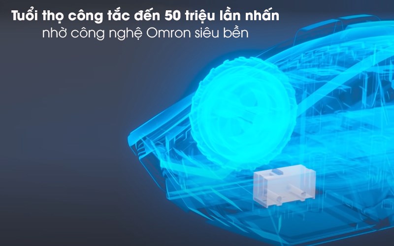 C&ocirc;ng tắc Omron độ bền tới 50 triệu lần bấm
