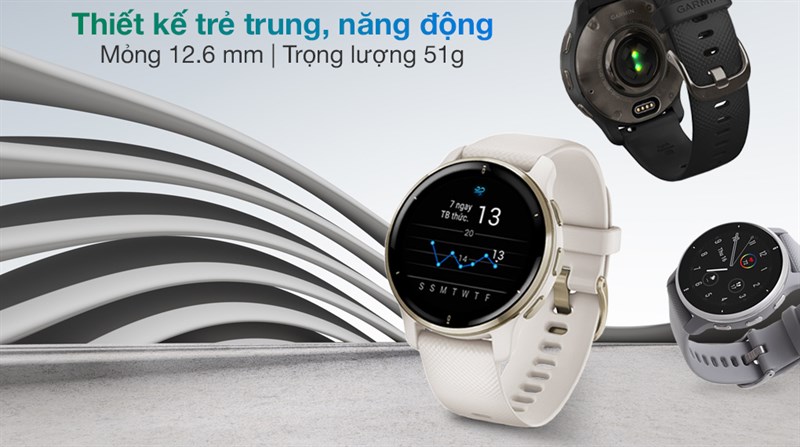 Đồng hồ thông minh Garmin Venu 2 Plus dây silicone 