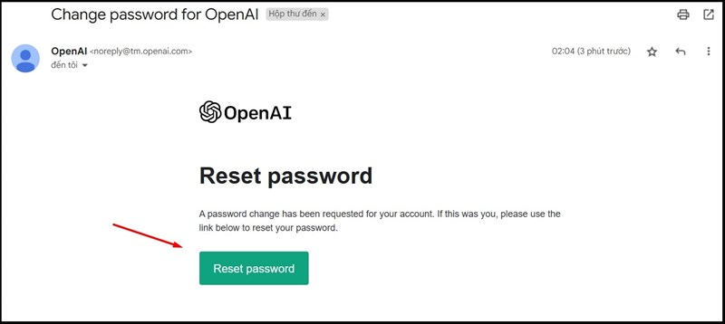 Chọn Reset password