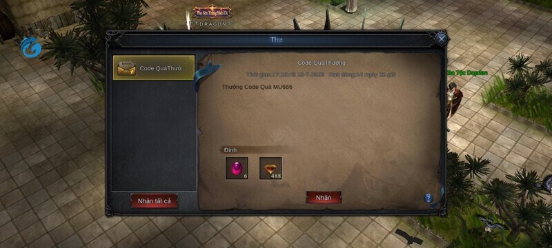 V&agrave;o mục thư để nhận qu&agrave;