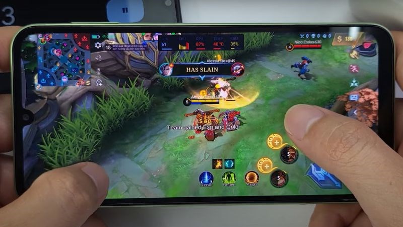 Test game Mobile Legends trên Galaxy A24