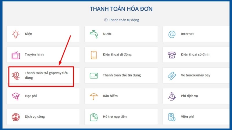 Thanh to&aacute;n ng&acirc;n h&agrave;ng Bản Việt qua website Payoo (bước 1)
