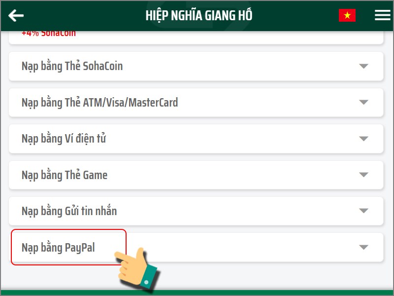 Chọn phương thức thanh toán Chọn phương thức thanh toán