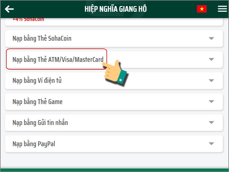 Chọn phương thức thanh toán Chọn phương thức thanh toán