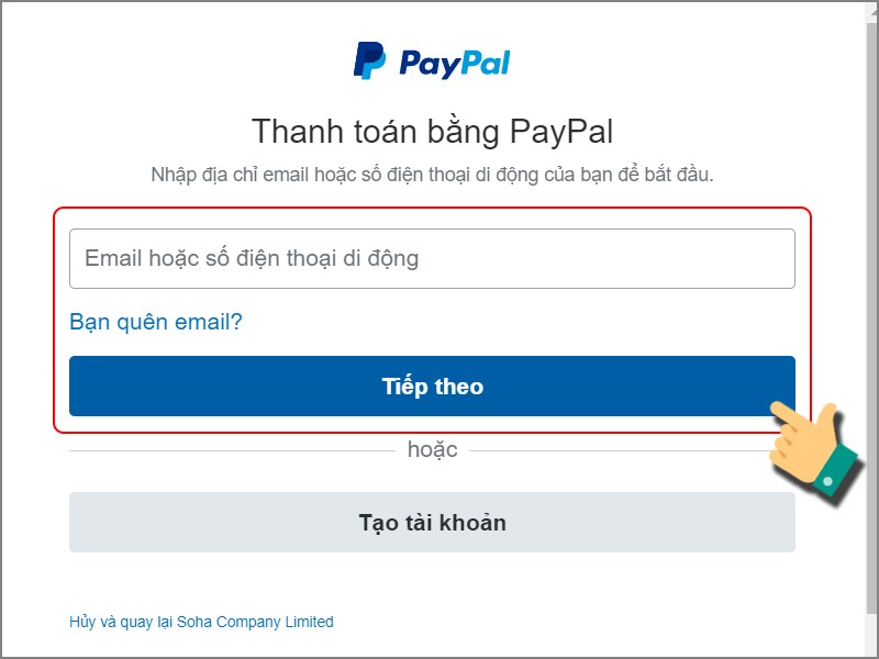 Đăng nhập PayPal Đăng nhập PayPal