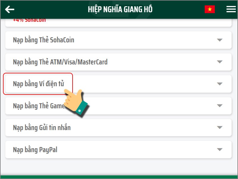 Chọn phương thức thanh toán Chọn phương thức thanh toán