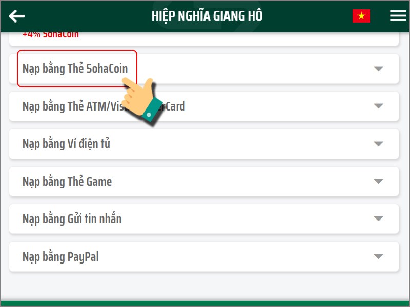 Chọn phương thức thanh toán Chọn phương thức thanh toán
