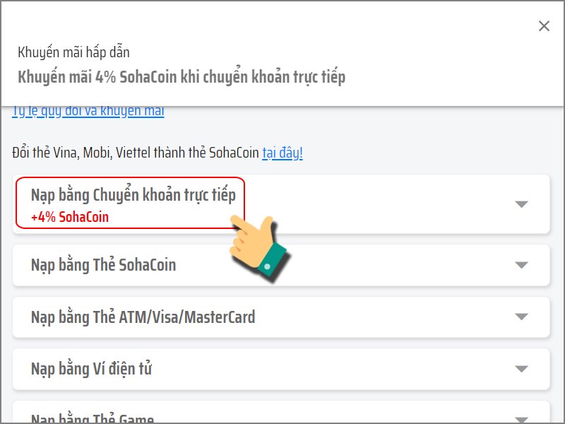Chọn phương thức thanh toán Chọn phương thức thanh toán