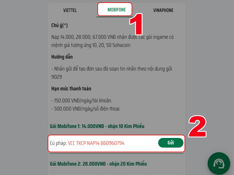 Nhắn tin theo cú pháp Nhắn tin theo cú pháp
