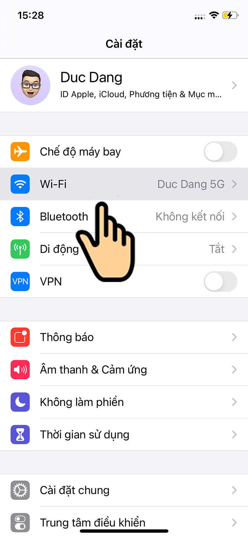 chọn Wi-Fi