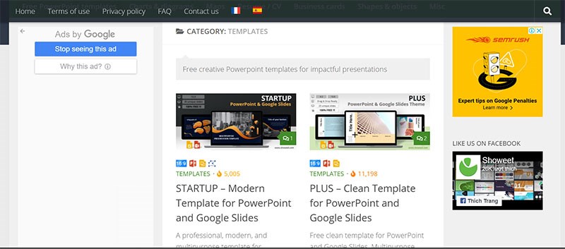 Top 12 trang web cung cấp mẫu template slide Powerpoint miễn phí