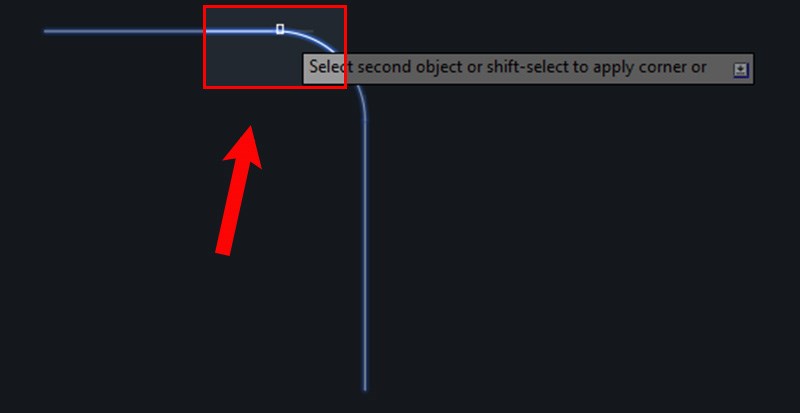 Cách bo tròn góc trong CAD