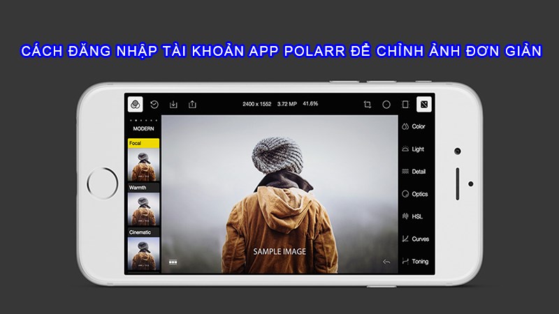 C&aacute;ch đăng nhập t&agrave;i khoản app Polarr để chỉnh ảnh đơn giản