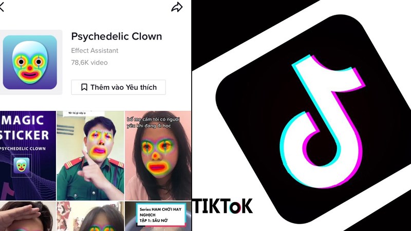 C&aacute;ch quay video hiệu ứng filter mặt ch&uacute; hề tr&ecirc;n TikTok
