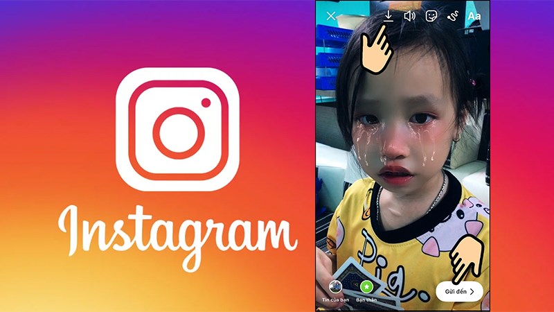C&aacute;ch tải filter kh&oacute;c chảy nước mắt tr&ecirc;n Instagram 