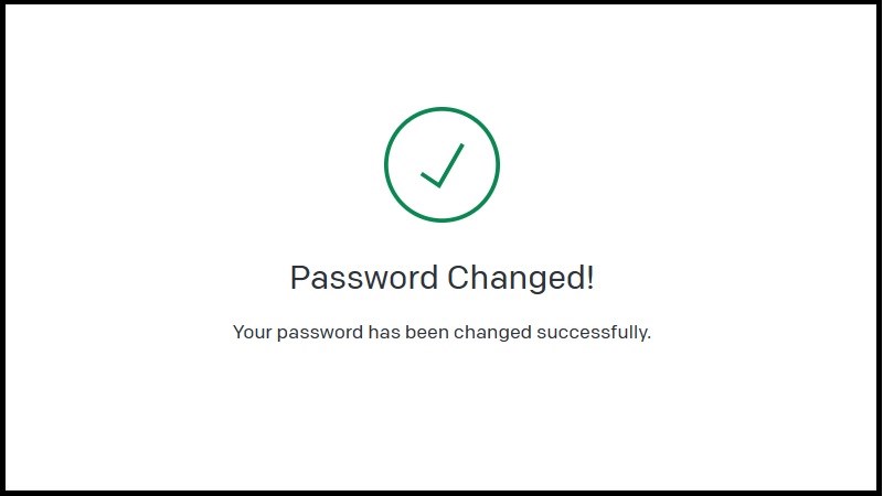 Thành công đổi mật khẩu