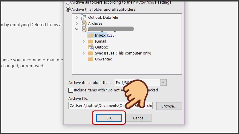 changed my outlook email settings and lost folders