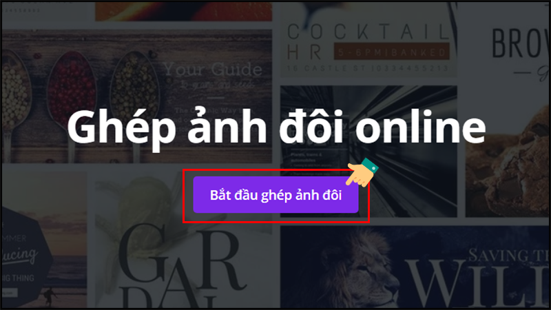 Bắt đầu thiết kế ảnh ghép đôi với Canva