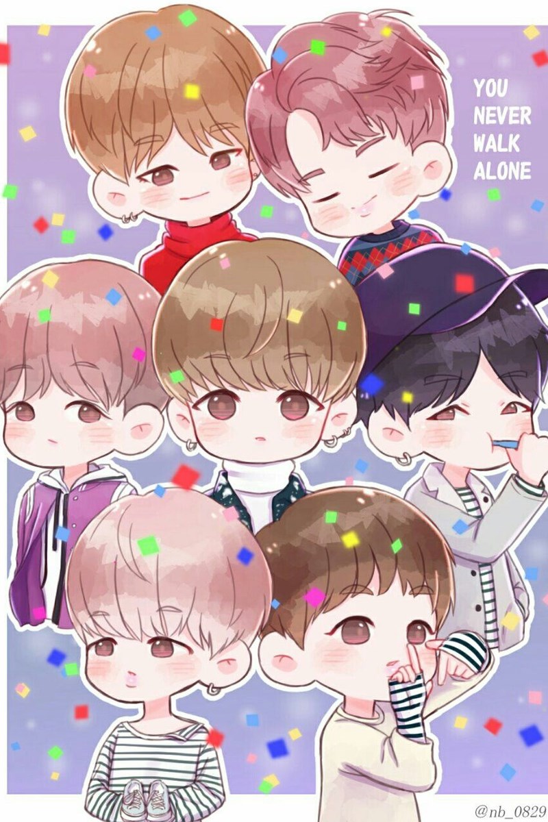 Chibi cả nhóm BTS - 3