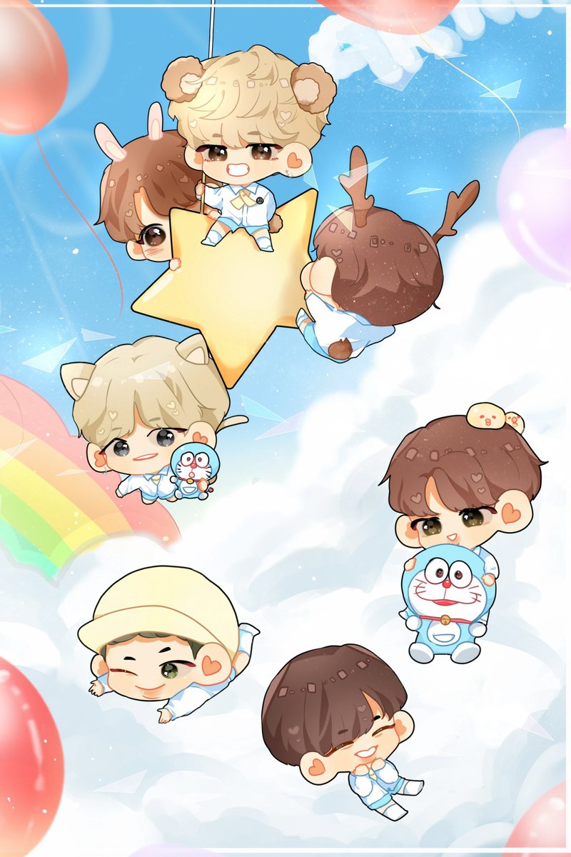 Chibi cả nhóm BTS - 5