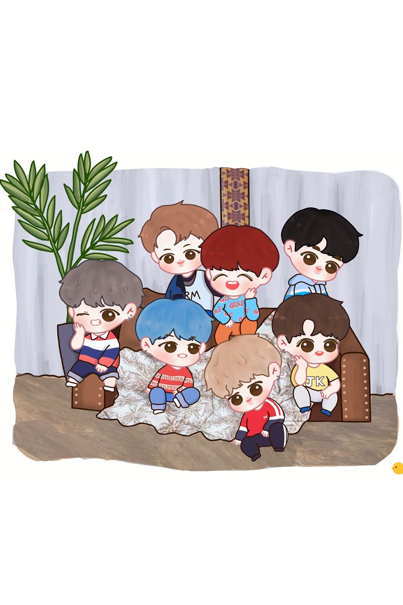 Chibi cả nhóm BTS - 7