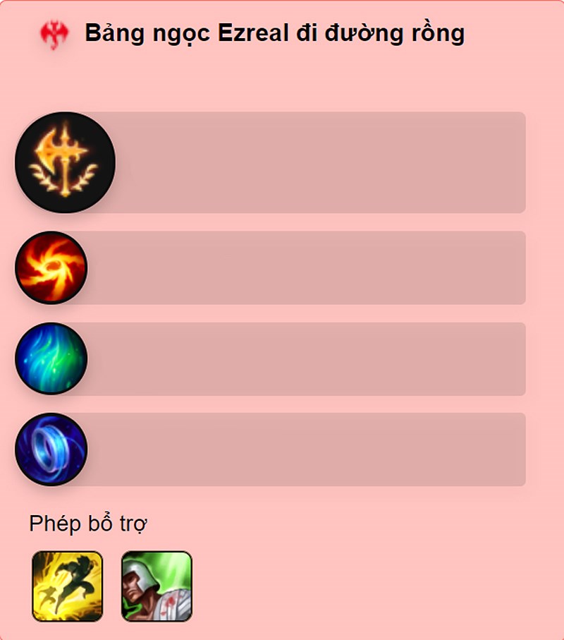 Bảng Ngọc Ezreal Lên Đồ Ezreal mùa 13 mới nhất