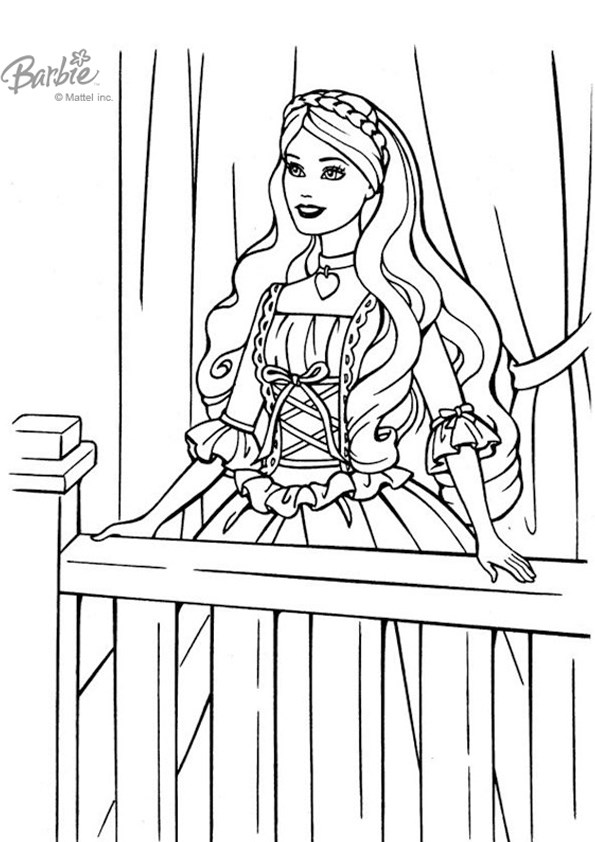 Tranh tô màu công chúa Barbie - 10