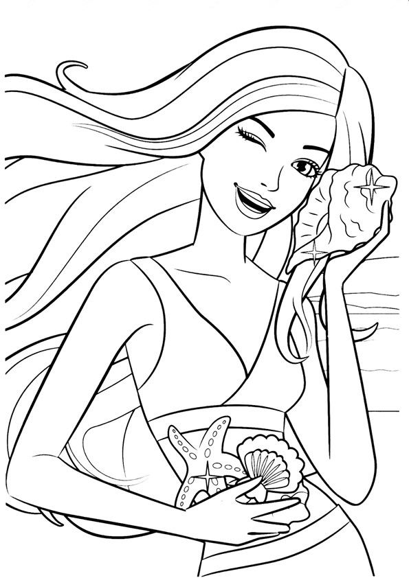Tranh tô màu công chúa Barbie - 9
