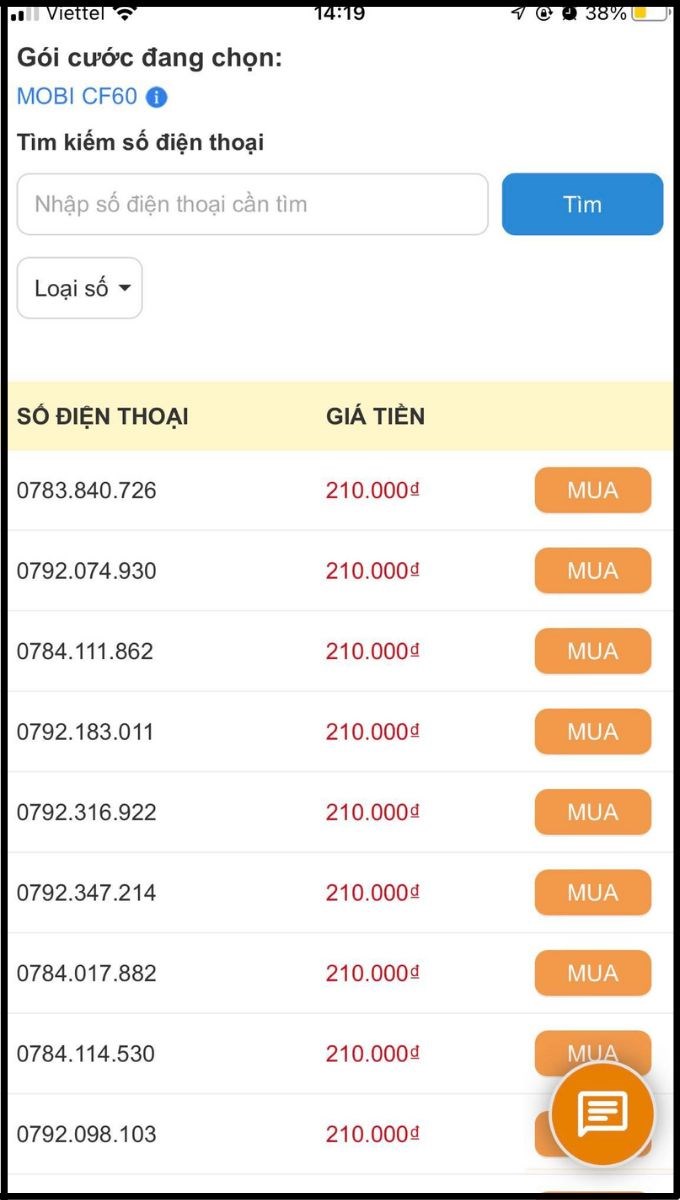 Chọn số điện thoại theo nhu cầu 