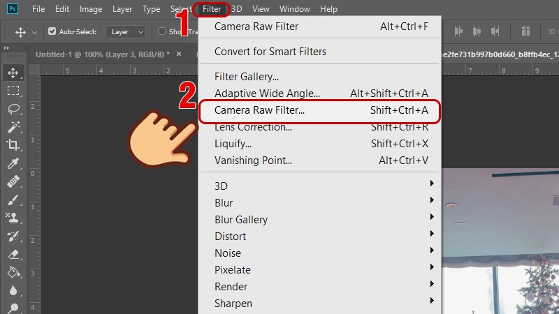 Mở ảnh trong Camera Raw bằng Photoshop