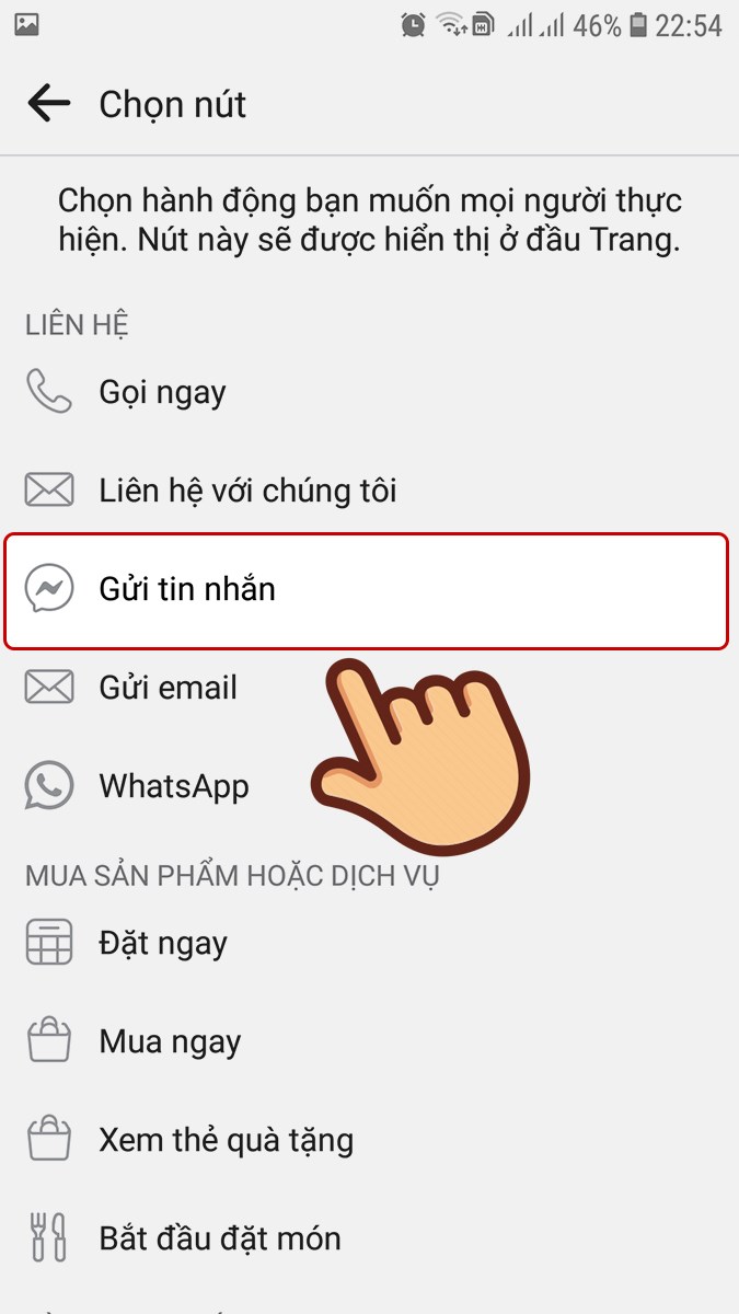  Chọn Gửi tin nhắn