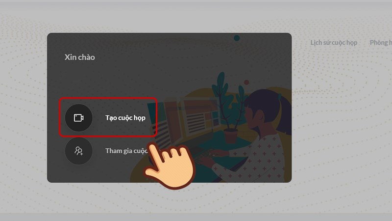 Chọn Tạo cuộc họp