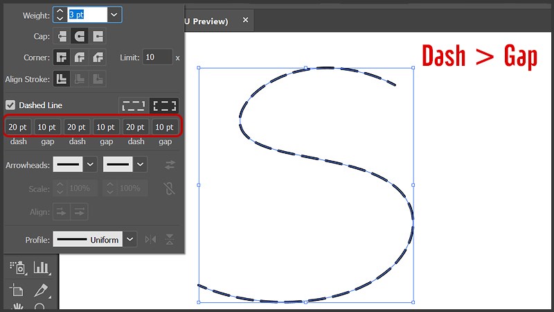 Cách vẽ đường nét đứt trong Adobe Illustrator (AI) dễ thực hiện