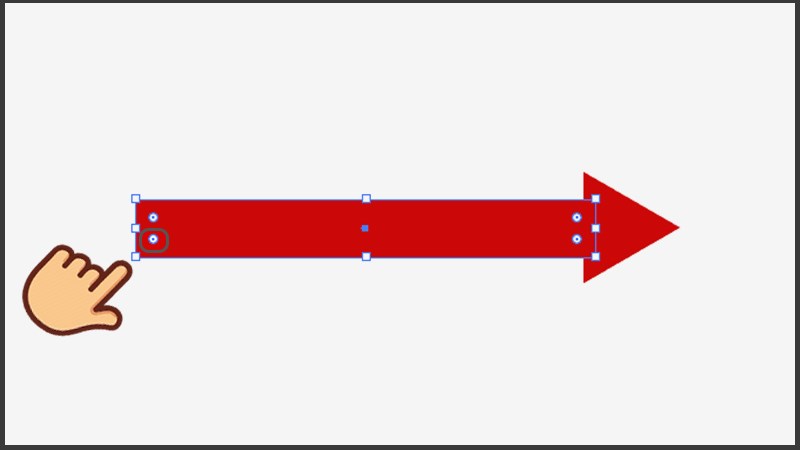 Click chuột vào một trong 4 nút tròn trong hình và kéo chúng vào trọng tâm
