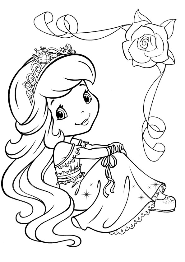 Tranh tô màu công chúa Chibi - 1