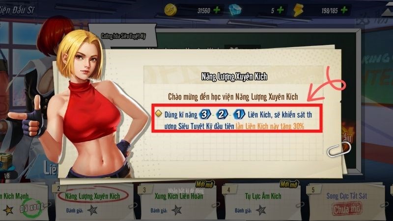 Combo 321 - Tăng 30% sát thương cho tuyệt chiêu đầu tiên