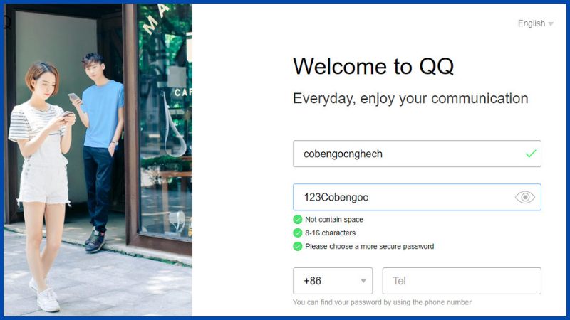 Đăng ký QQ trên máy tính