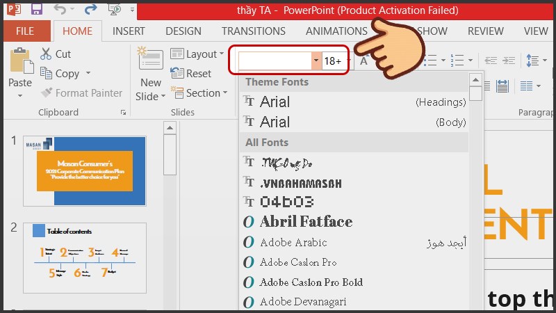 Hướng dẫn cách đổi phông chữ ở powerpoint một cách đơn giản và dễ dàng
