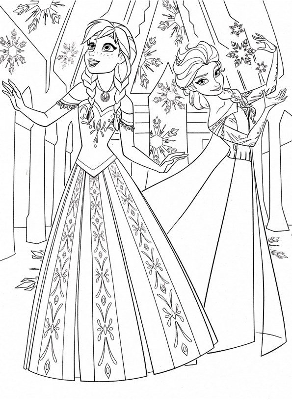 Tranh tô màu công chúa Elsa - 1