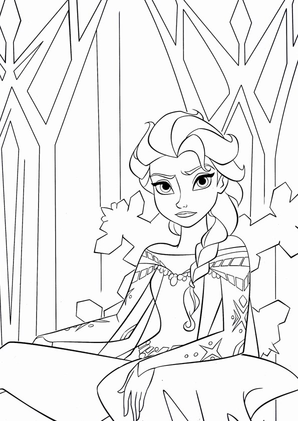 Tranh tô màu công chúa Elsa - 10