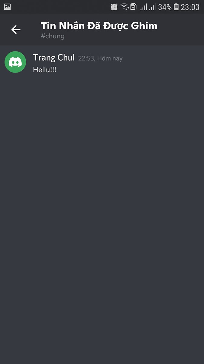 L&uacute;c n&agrave;y Discord sẽ hiện những tin nhắn được ghim