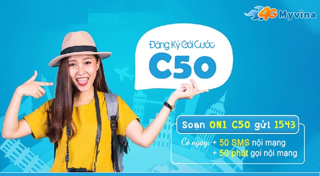 Gói C50 đăng kí gọi nội mạng 50 phút chỉ với 5000 đồng